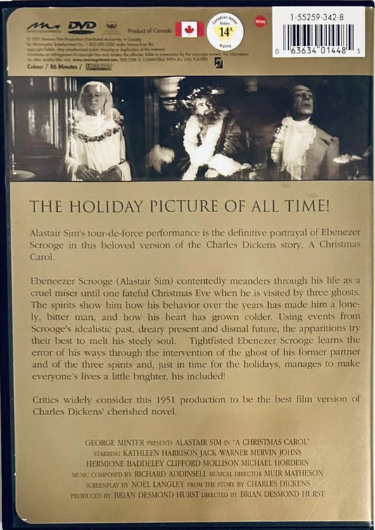 A Christmas Carol (DVD, 1951) w/ Insert Colourized Alastair Scrooge OOP*GR1 image 1