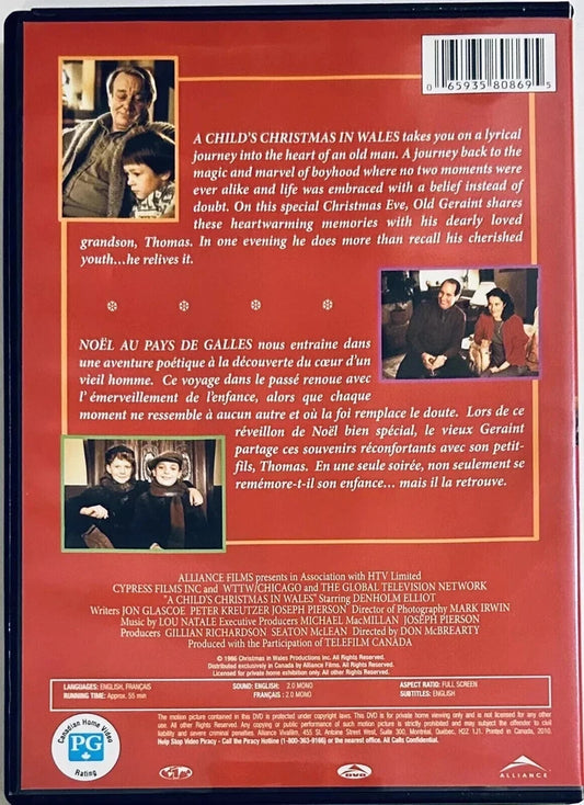 A Child's Christmas in Wales DVD 1986 Dylan Thomas Denholm Elliot En/Fr OOP *GR1 image 1