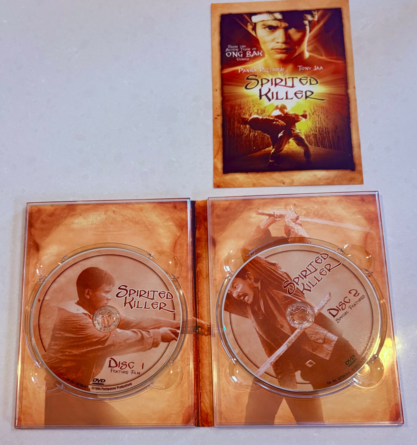 Spirited Killer (DVD, 1994) Acción/Artes marciales Tony Jaa con funda protectora EN/TH