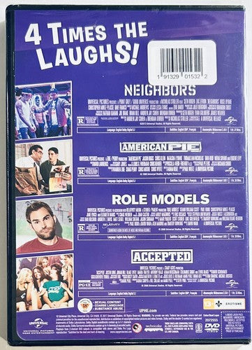 4-Movie Laugh Pack (DVD, 2017) 2-Discs American Pie Neighbours Accepted NEW*GR1 image 1