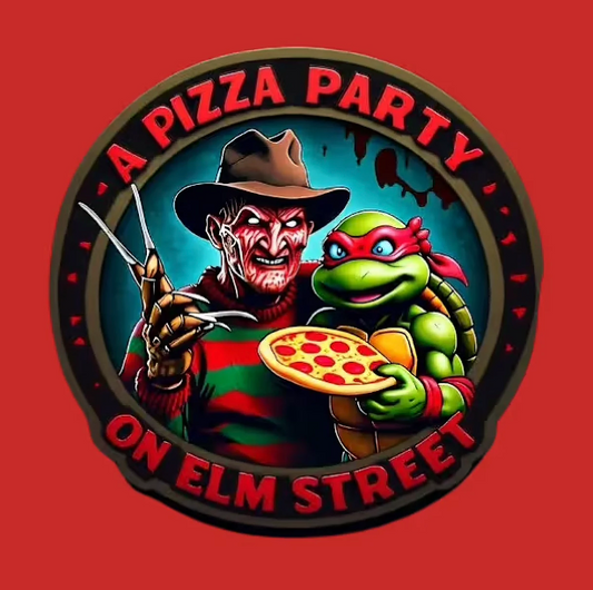 Get Ready for a Slice of Horror-Comedy with Our "A Pizza Party on Elm Street" Collection!