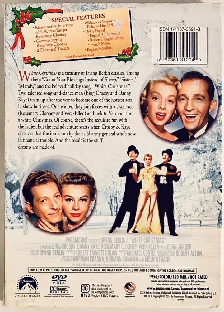 White Christmas (DVD, 2007) w/ Slipcover Widescreen Musical Comedy En/Fr 1954 image 1
