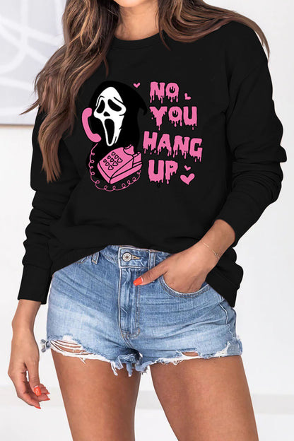 Women's Halloween Fall Winter Trend Pullover Sweater Black