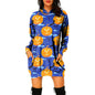 Halloween Theme Women's Pullover Hooded Sweater Dress