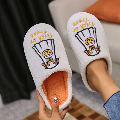 Halloween Cartoon Pumpkin Ghost Home Slippers