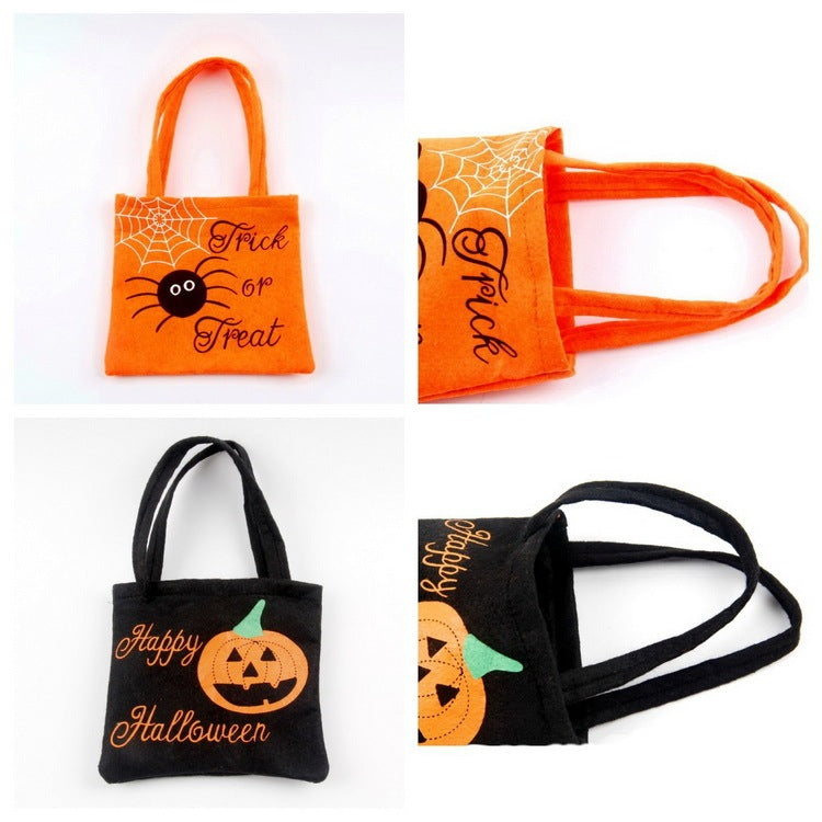 Bolso de hombro con estampado de calabaza y araña de Halloween, bolsas de regalo de dulces para niños, bolsos pequeños para mujer