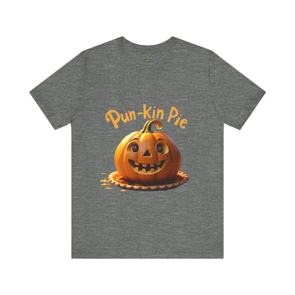 Camiseta Pun-Kin Pie: camiseta unisex de manga corta de jersey suave para otoño