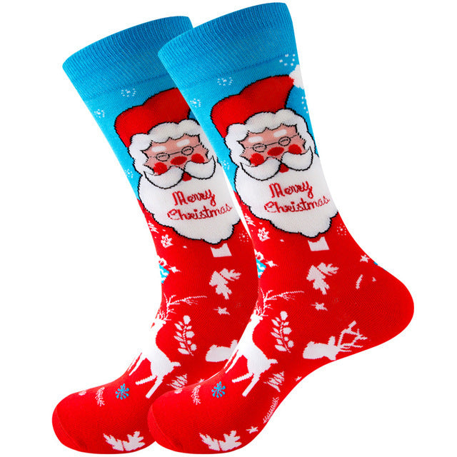 Cotton Stockings For Men With Christmas Theme