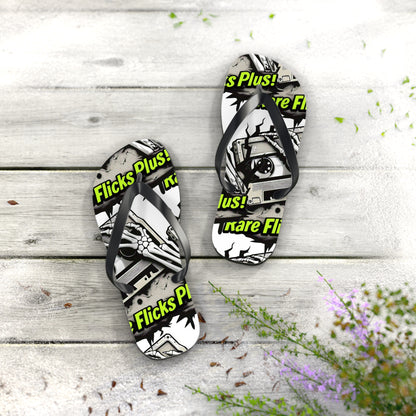 Rare Flicks Plus! Logo Flip Flops