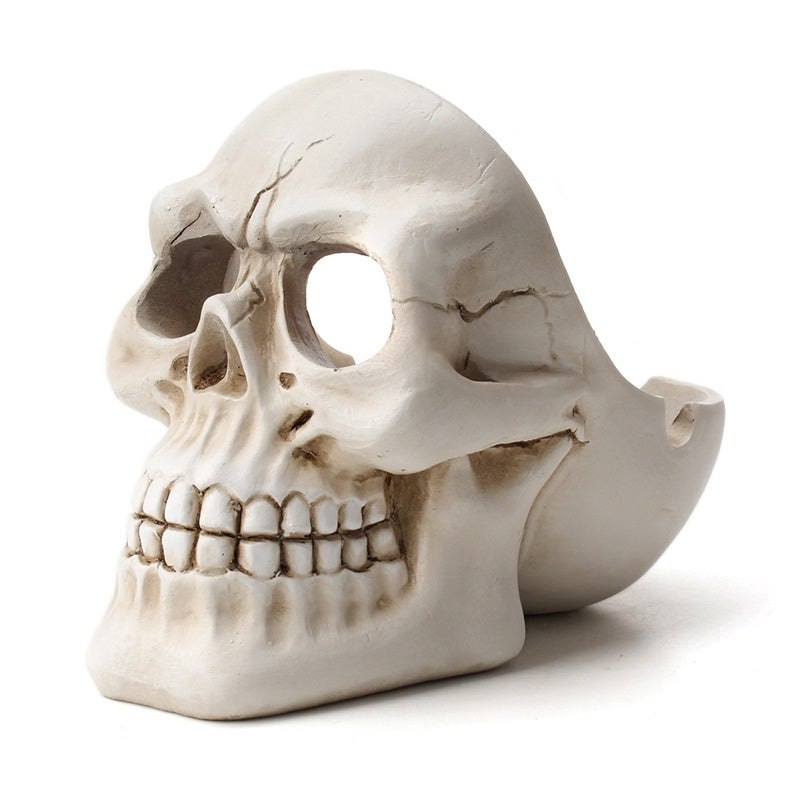 Horror skull ashtray White