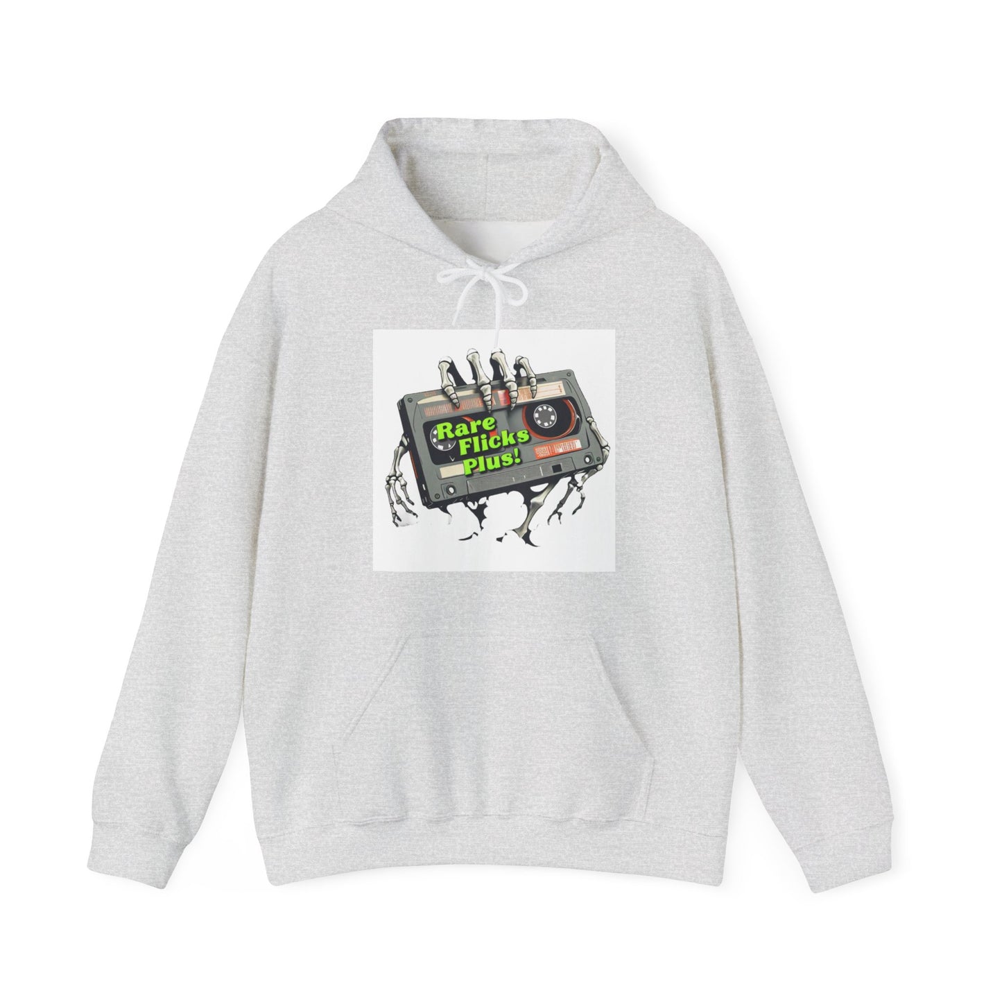 Sudadera unisex con capucha y mezcla pesada Rare Flicks Plus! Alt Logo White Background