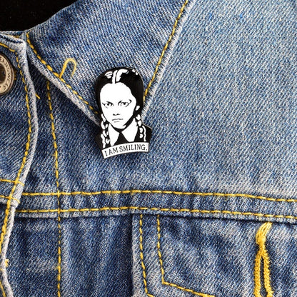 Wednesday Addams AM SMILING R Brooch