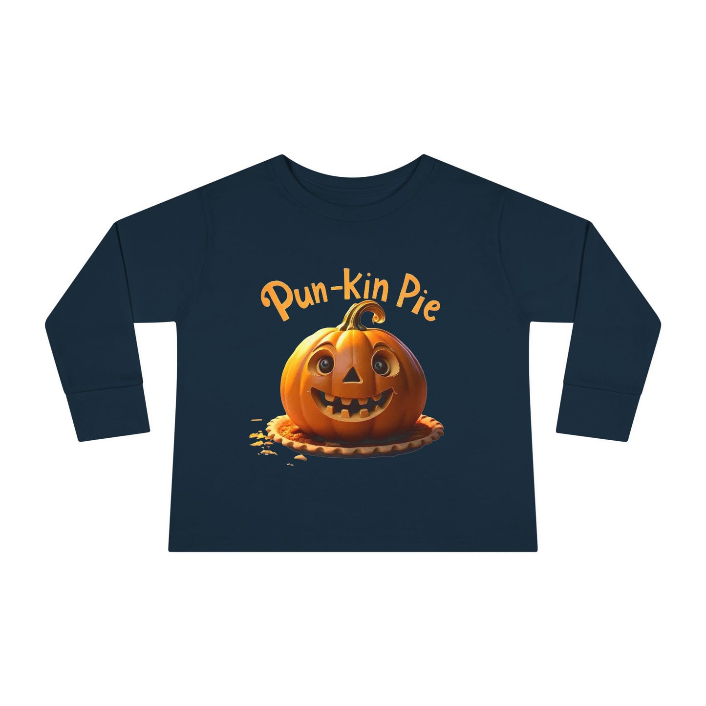 Pun-Kin Pie Design Toddler Long Sleeve Tee