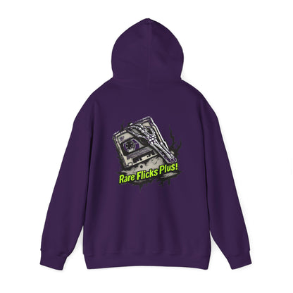 Rare Flicks Plus! Alt Logo Front & Logo Back - Unisex Heavy Blend™ Hooded Sweatshirt