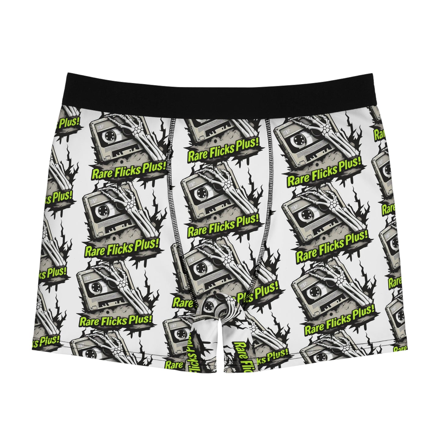 Rare Flicks Plus! Logo Pattern Men's Boxer Briefs (AOP)