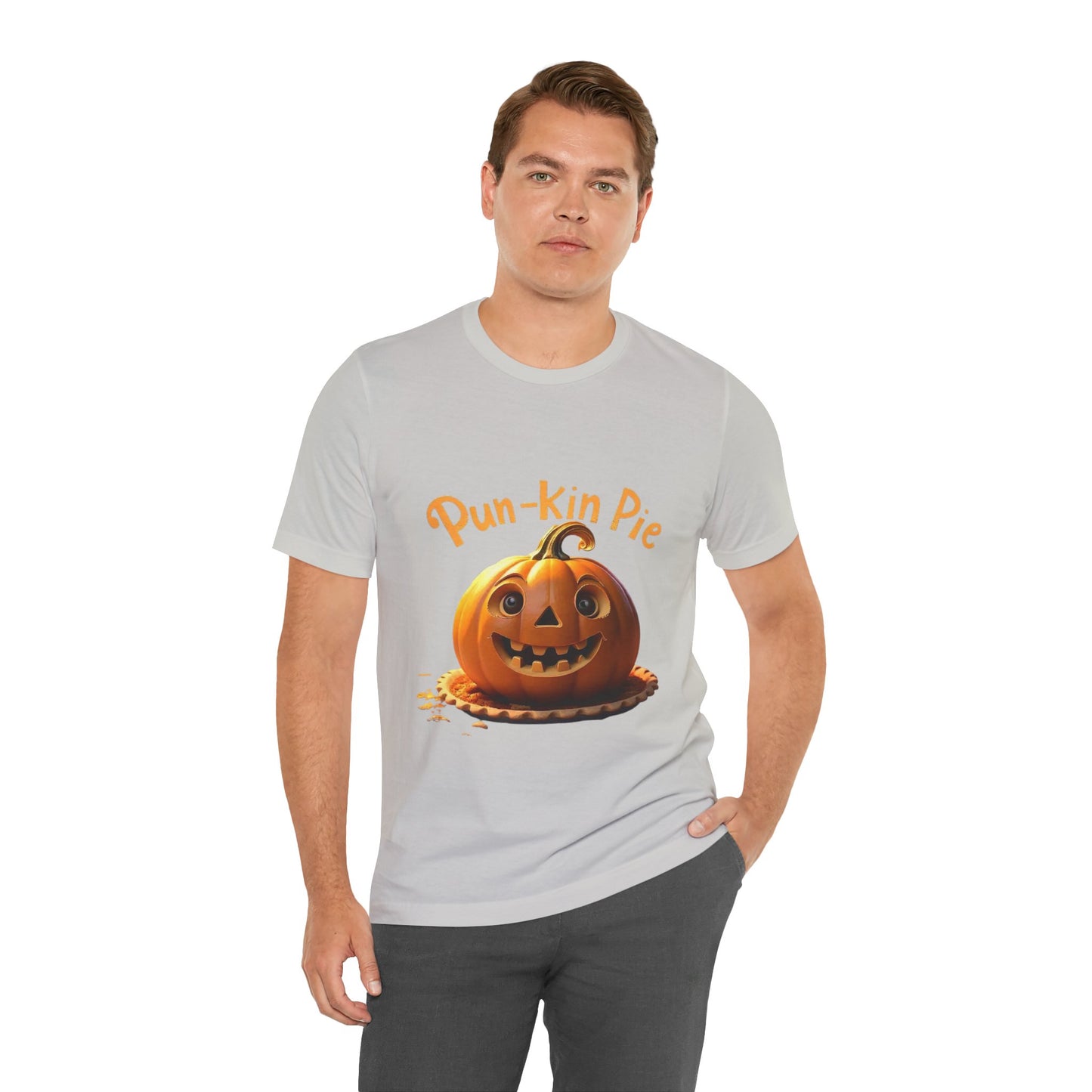 Camiseta Pun-Kin Pie: camiseta unisex de manga corta de jersey suave para otoño