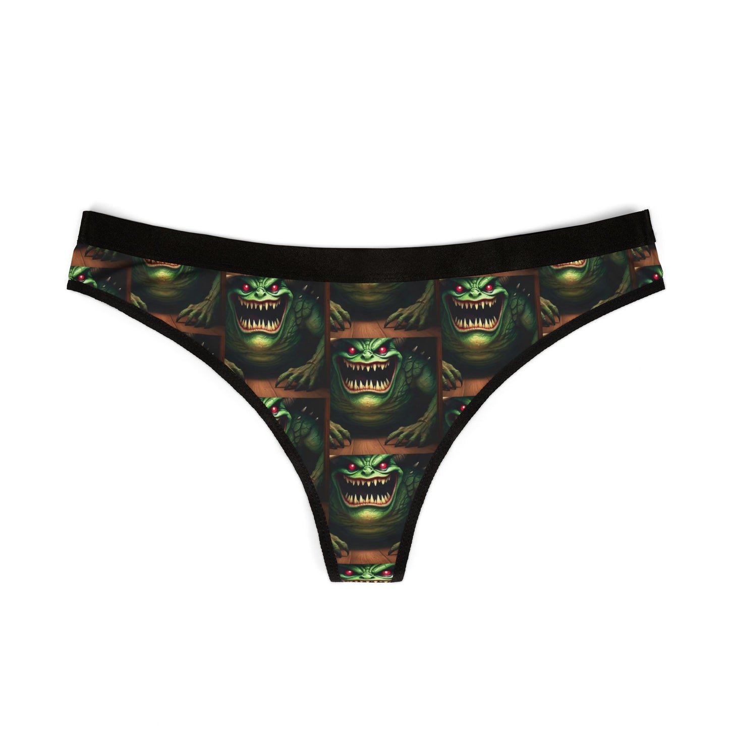 Sock Thief Monster Under the Bed Women's Thongs - Comfortable and Playful