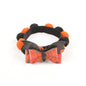 Halloween Pet Fur Ball Collar Pumpkin Accessories Orange Bow