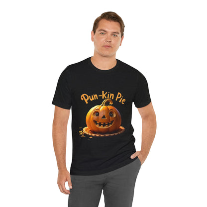 Camiseta Pun-Kin Pie: camiseta unisex de manga corta de jersey suave para otoño