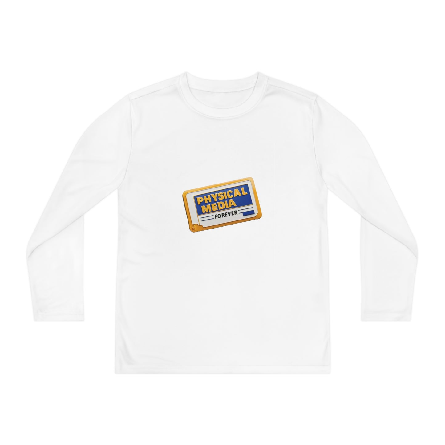 Physical Media Forever! Youth Long Sleeve Competitor Tee