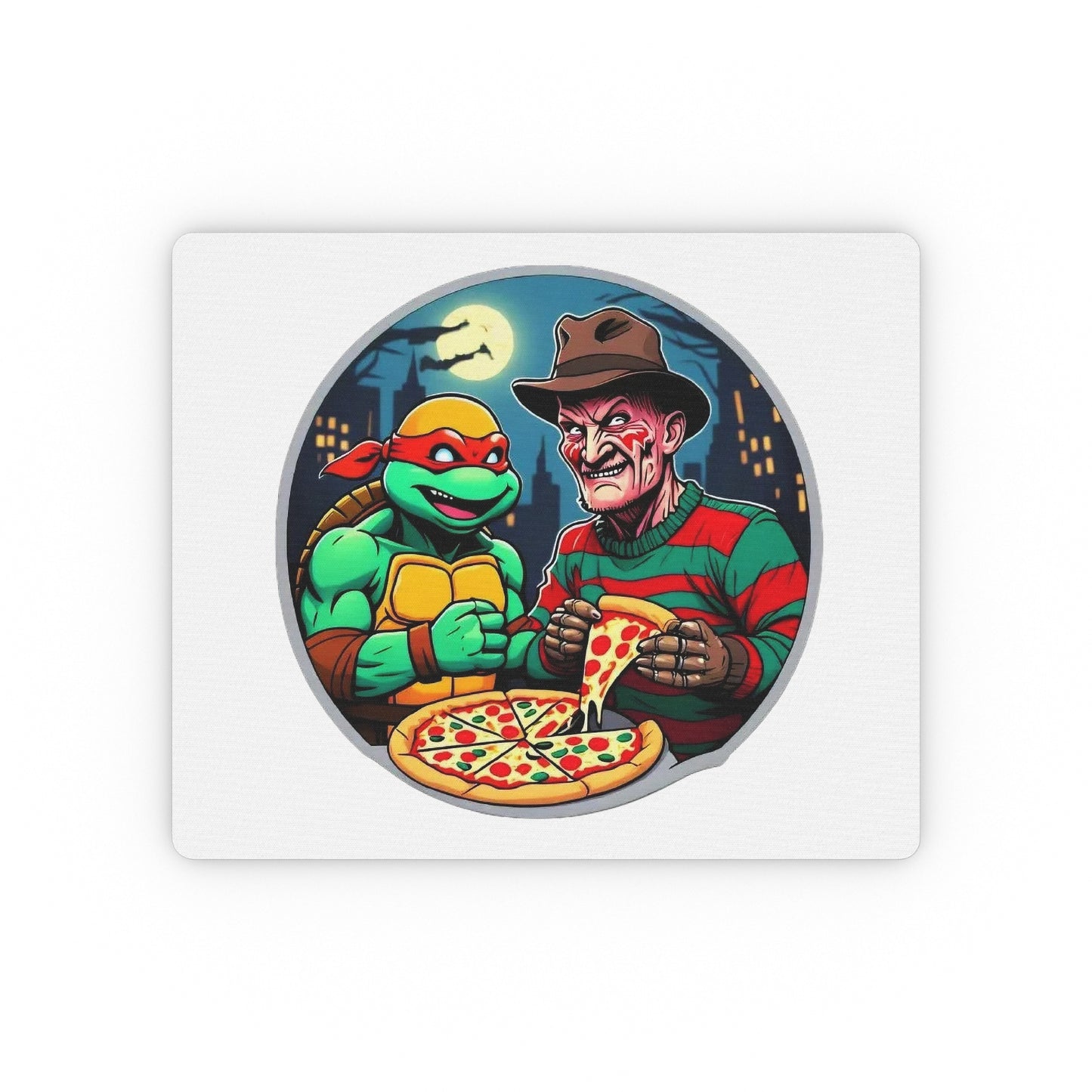 A Pizza Party on Elm Street (Design 2) Rectangular Mouse Pad