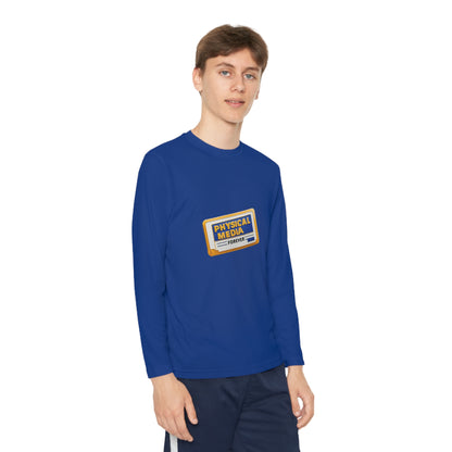 Physical Media Forever! Youth Long Sleeve Competitor Tee