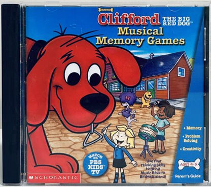 Scholastic Clifford The Big Red Dog Musical Memory Game (PC/Mac 2002) PBS*GR1 Default Title