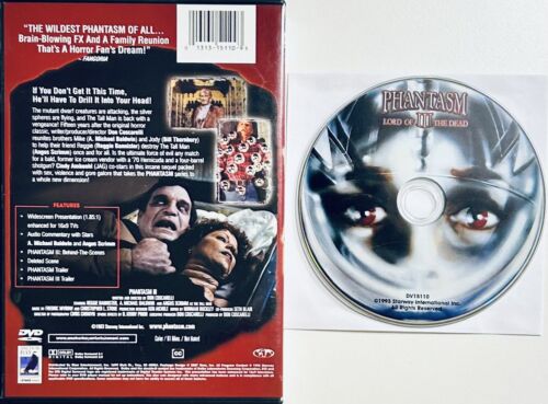 Phantasm III Lord of the Dead (DVD, 1994) w/ Insert Horror Anchor Bay *GR1