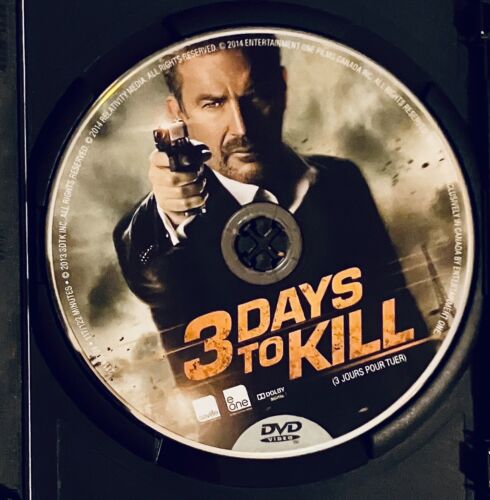 3 Days to Kill (DVD, 2014) Kevin Costner Action En/Fr eOne *DS1