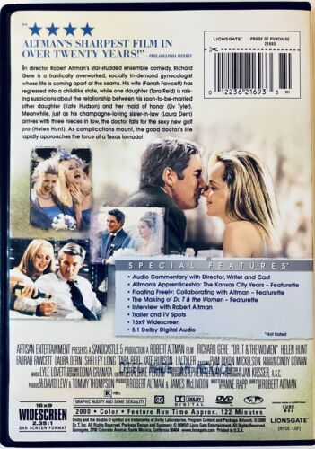 Dr. T & The Women (DVD 2000) w/ insert Special Edition Widescreen Lionsgate *N23