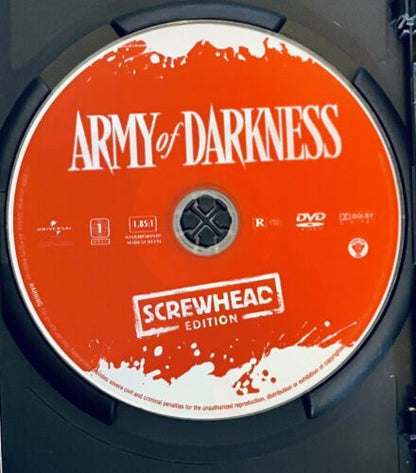 Army of Darkness (DVD, 2009) Widescreen Sam Raimi Screwhead Edition Horror *ED1