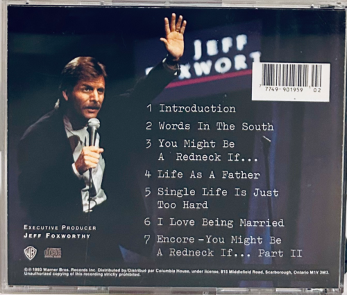 Jeff Foxworthy - You Might Be A Redneck If (CD, 1993) Warner Bros FREE CDN Ship