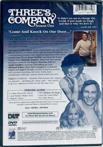 Threes Company - Season 1 (DVD, 2003) John Ritter Anchor Bay TV Comedy OOP NEW