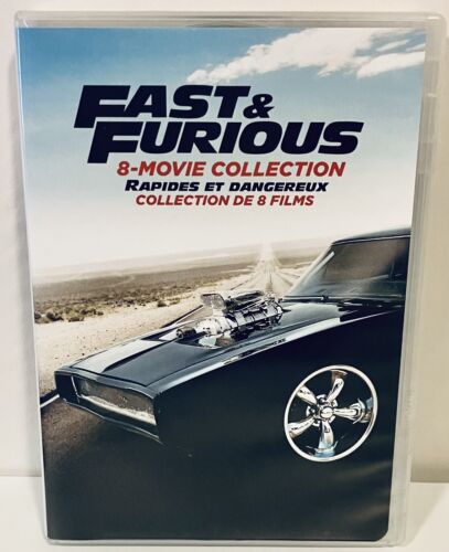 Fast & Furious 8-Movie Collection (DVD, 2017, 9-Disc Set) Bilingual *N23