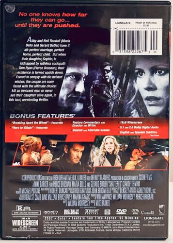 Shattered (DVD 2007) Thriller/Mystery Pierce Brosnan Lionsgate OOP*GR1