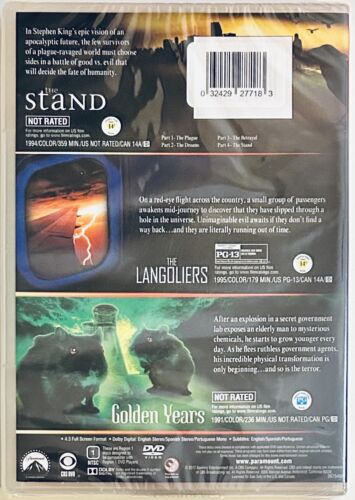 Stephen King Triple Feature: The Stand/The Langoliers/Golden Years (DVD) NEW*GR1