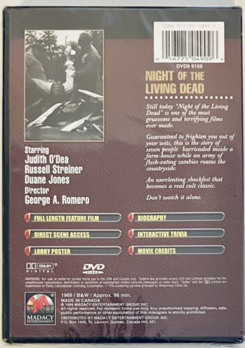 Night of the Living Dead DVD 1968 Horror Excelsior Collectors Edition NEW*GR3