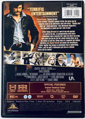 The Mechanic (DVD, 1972) Charles Bronson Region Action 1 RARE OOP *RG3