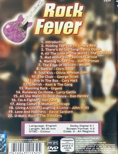 ROCK FEVER (DVD) Simply Red, Chicago Wham, Billy Ocean and Others OOP *WD1