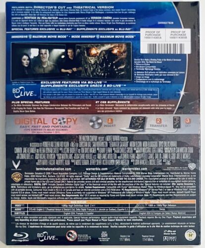 Terminator Salvation (Blu-ray Disc & DVD, 2009) 2-Disc Set w/ Slipcover NEW*GR1