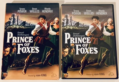 Prince of Foxes (DVD, 2007) w/ Slipcover, Insert & Lobby Cards, Orson Welles OOP