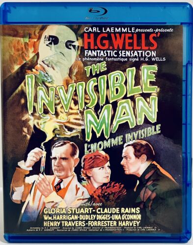 The Invisible Man (Blu-Ray, 1933) w/ Insert Horror/Sci-Fi H.G. Wells En/Fr*LS1