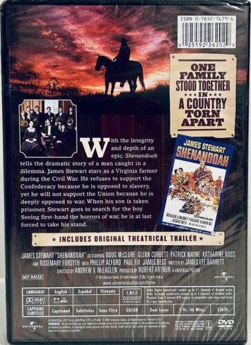 Shenandoah (DVD, 1965) Western/War James Stewart En/Fr/Sp Brand NEW*GR1