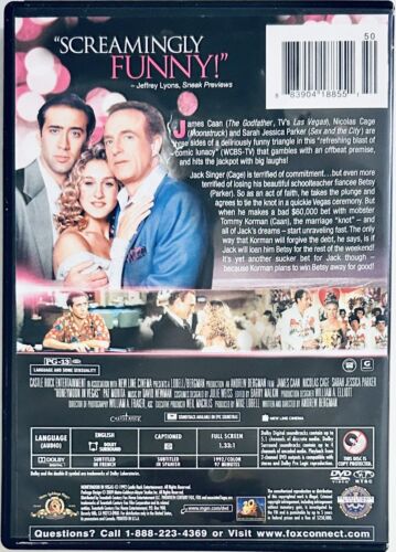 Honeymoon in Vegas (DVD 1992) Comedy/Thriller James Caan MGM Full Screen*WM1