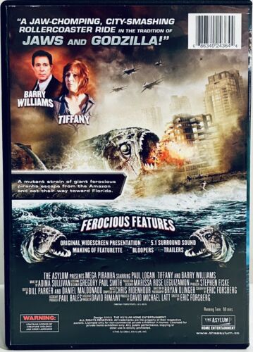 Mega Piranha (DVD 2010) Horror/Sci Tiffany/ Barry Williams, The Asylum *GR1