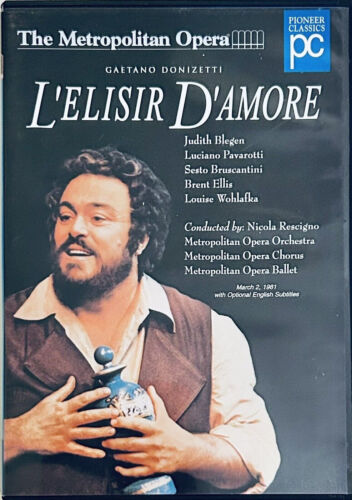 Donizetti - L'elisir d'amore (DVD 1981) Metropolitan Opera Pavarotti Pioneer*FV1