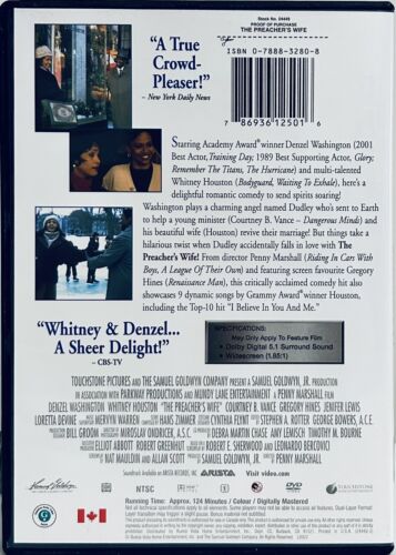 The Preacher's Wife (DVD 1996) Family/Fantasy Denzel, Washington Rare OOP *GR1