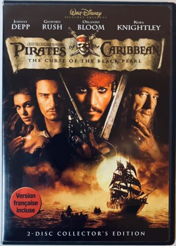 Pirates of the Caribbean The Curse of the Black Pearl (DVD, 2-Discs) w/ Slip*HX1