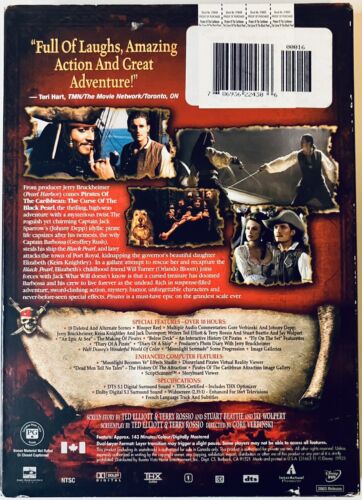 Pirates of the Caribbean The Curse of the Black Pearl (DVD, 2-Discs) w/ Slip*HX1