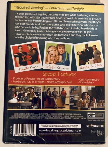 Geography Club (DVD 2013) Region 1 Widescreen BRAND NEW Brent Hartinger RARE OOP